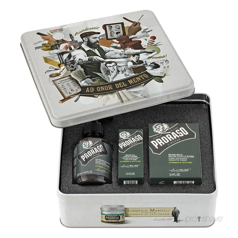 Presentaskar för skäggvård, Cypress & Vetiver