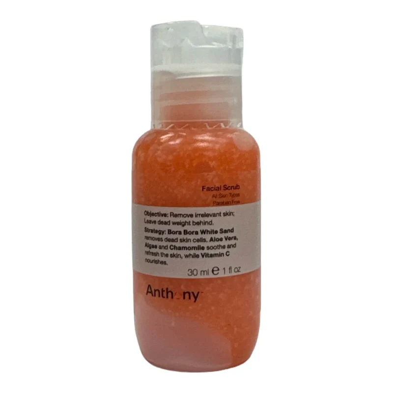 Facial Scrub, Resestorlekar, 30 ml.