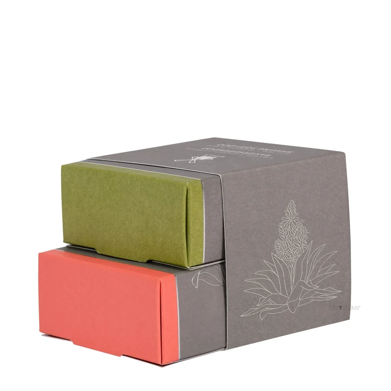 Presentaskar med 2 Raktvålar, Aloe Vera + Grapefruit & Mint