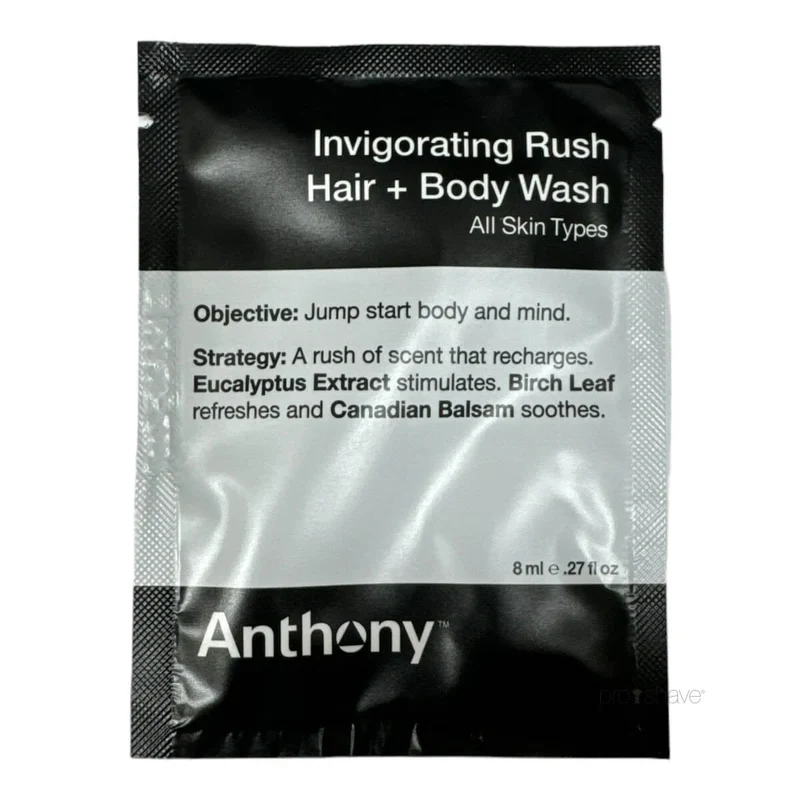 Invigorating Rush hår- och kroppstvätt, Prover, 8 ml.