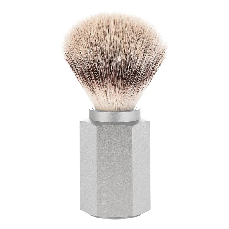 Mark Braun Silvertip Fibre® Rakborste, 21 mm, Hexagon, Silver Aluminium