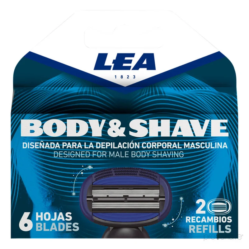 Body & Shave, Patron med 2 refill Rakblad (3+3 blad)