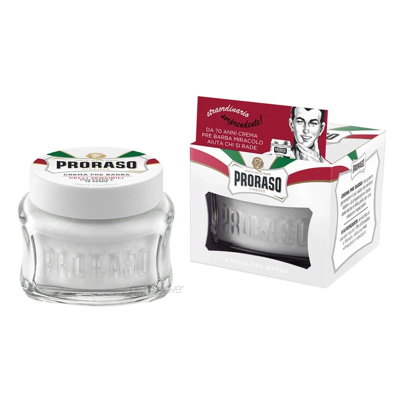 Pre-shave Cream - Sensitive, Grönt te & havre, 100 ml.