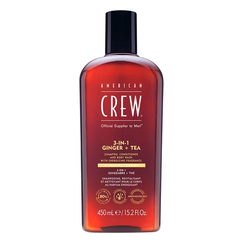 3-in-1 Ginger + Tea Hair & Body Schampo, 450 ml.
