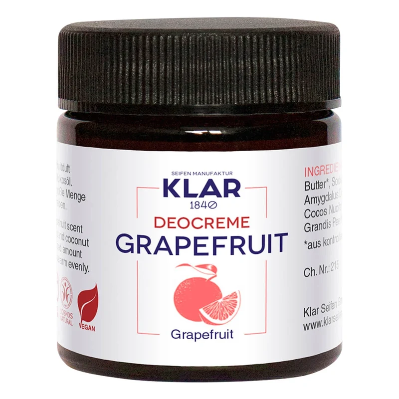 Deodorant Cream, Grapefruit, 30 ml