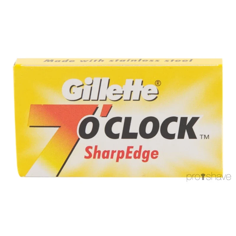 7 O'Clock SharpEdge Rakblad, Gul, 2x5 st (10 st)