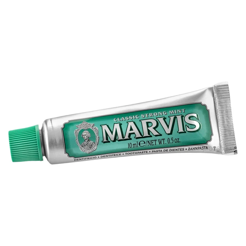 Classic Strong Mint tandkräm, Resestorlekar, 10 ml.