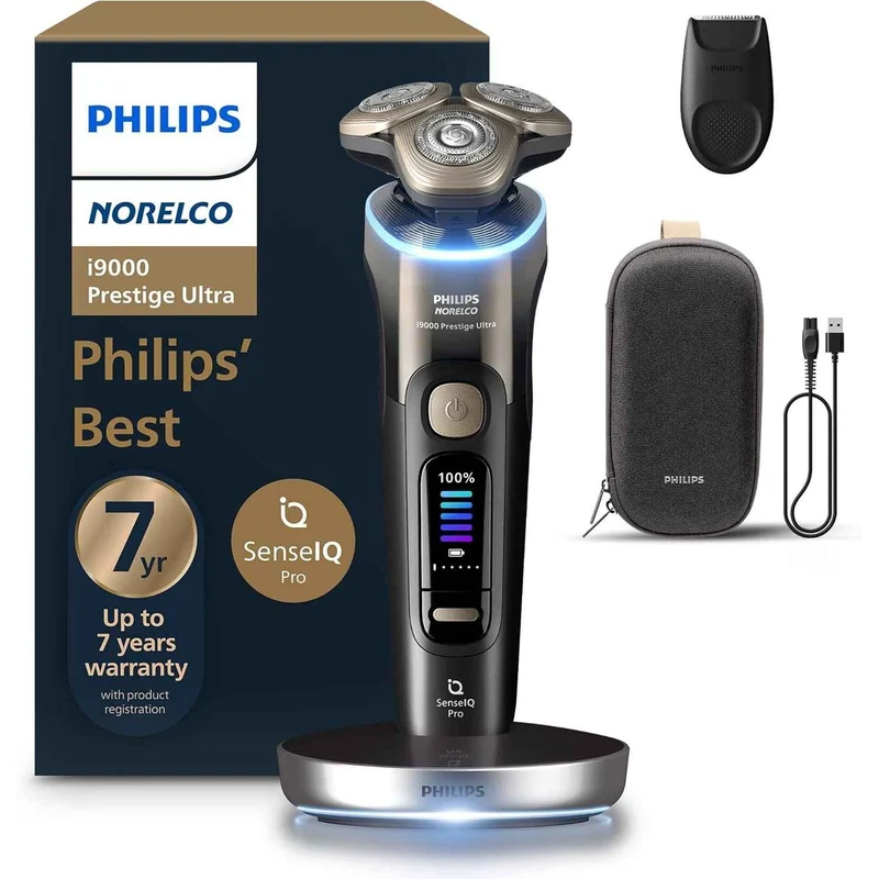 Philips Norelco i9000 Prestige Ultra Wet & Dry Electric Shaver with SenseIQ Pro XP9405/84