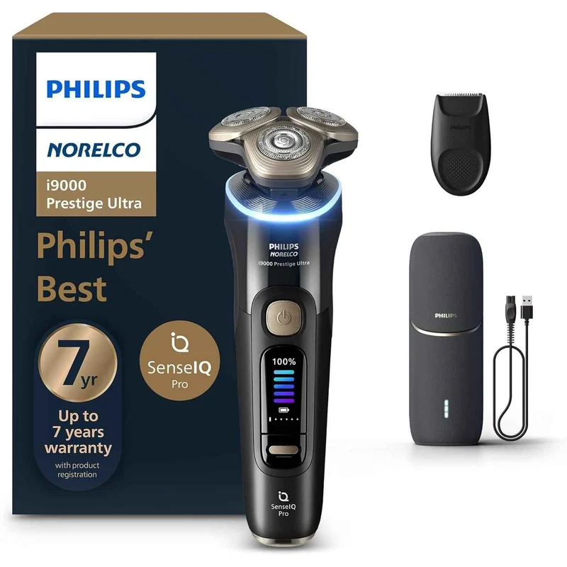 Philips Norelco i9000 Prestige Ultra Wet&Dry Electric Shaver with SenseIQ Pro XP9400/89