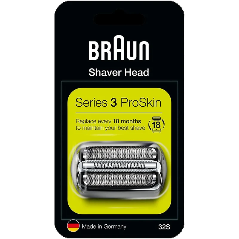 Braun 32S Genuine Replacement Foil and Cutter Cassette -Silver - Series 3 - Made In Germany