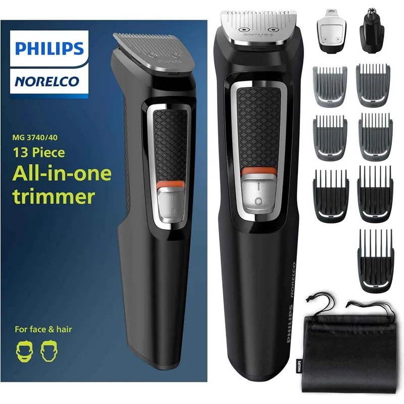 Philips Norelco Multi Groomer All-in-One Trimmer Series 3000 Beard, Face, Nose, Ear Hair Trimmer and Hair Clipper - MG3740/40