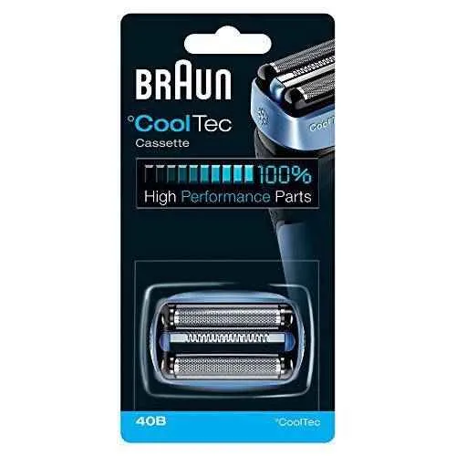 Braun 40B Men's CoolTec Shaver Cassette Replacement Part - Blue