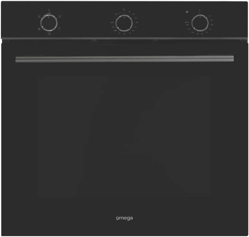 Omega 60cm 5 Function 10amp Electric Oven, Midnight Black