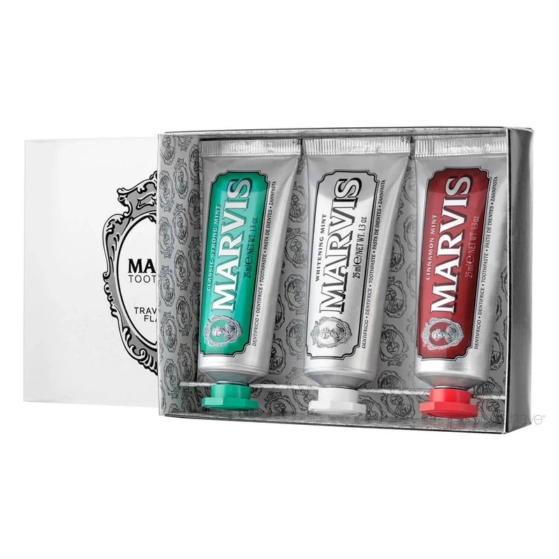 Presentask med tandkräm, 3 x 25 ml.
