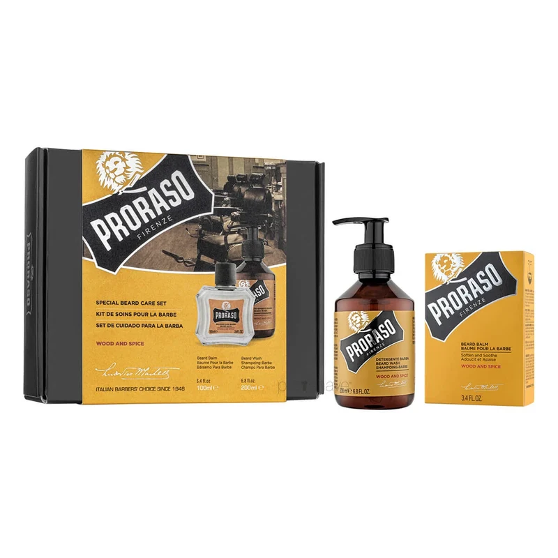 Presentaskar, Duo Pack, Skäggschampo & Skäggbalm, Wood & Spice