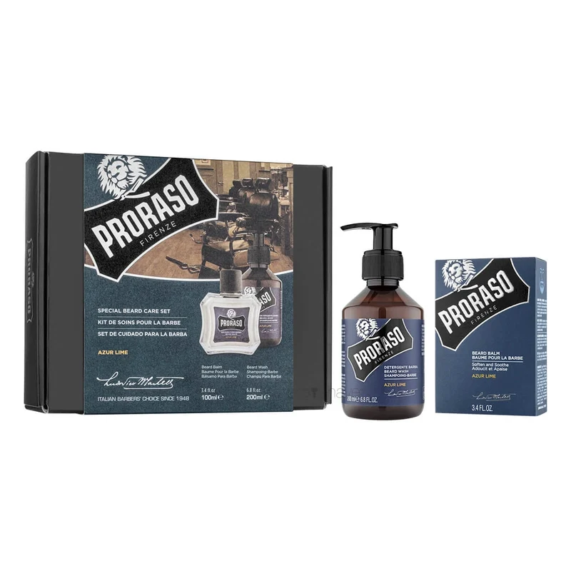 Presentask, Duo Pack, Skäggschampo & Skäggbalm, Azur Lime