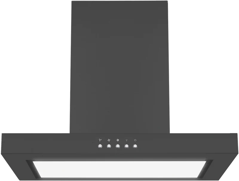 Omega 60cm Canopy Rangehood, Matte Black