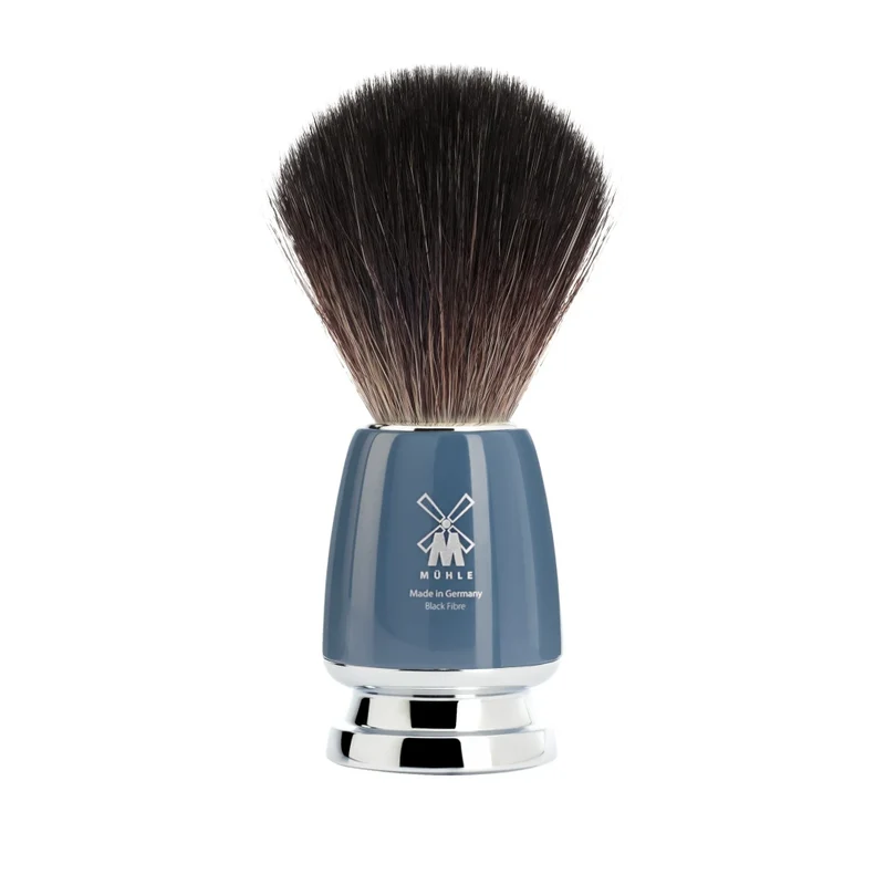 Rakborste i svart fiber, 21 mm, Rytmo, Petrol blue