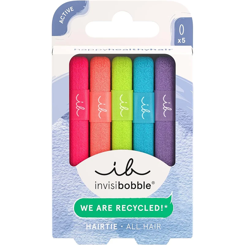 Neon Glow Active Workout HAIR TIES 5pc