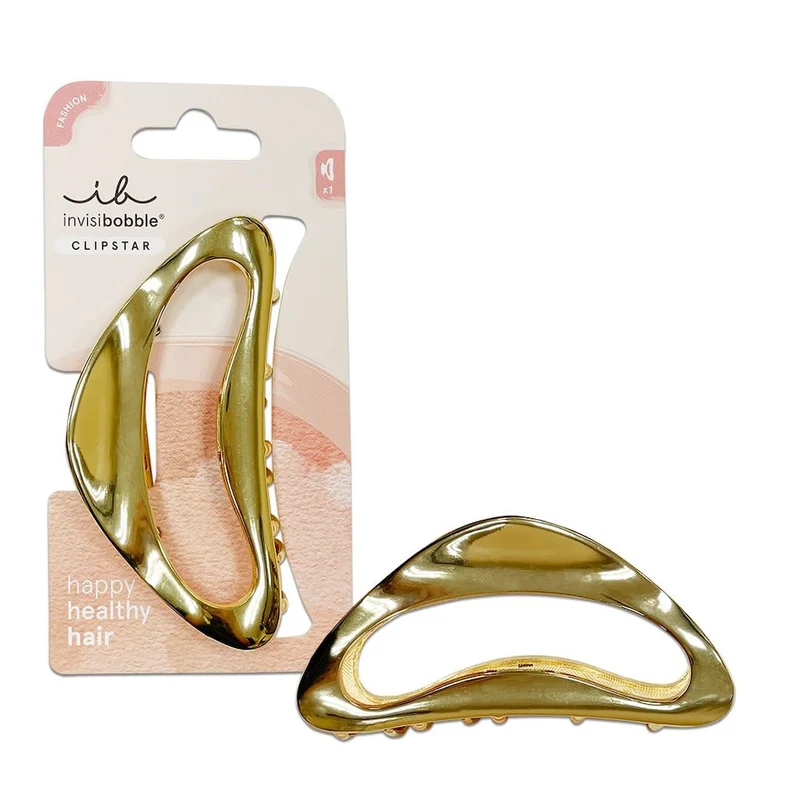 CLIPSTAR Gold Luxe oversized golden Hair Clip
