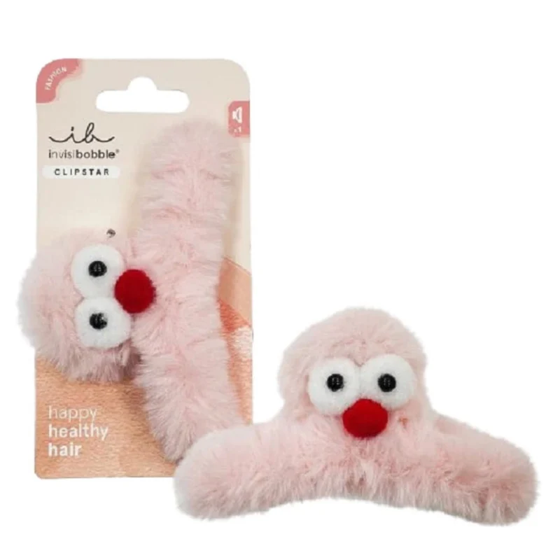 CLIPSTAR Flufftastic Playful Pink Fluffy Hair Clip