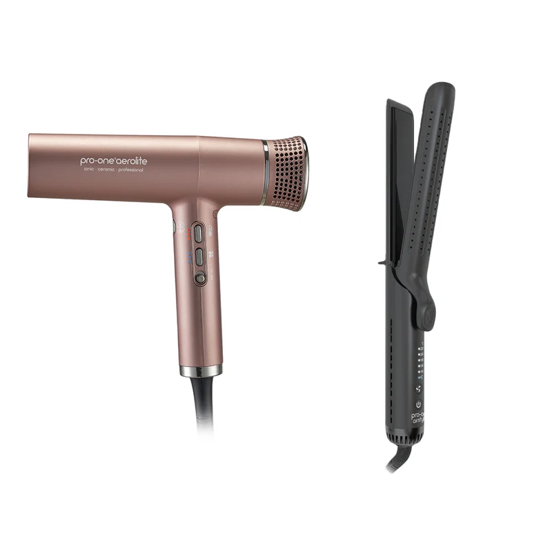 Aerolite Gold Hairdryer & Airstyler Duo