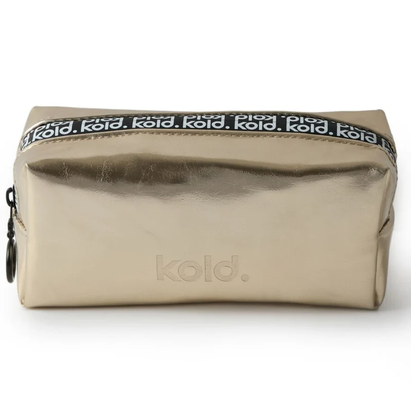 Mini Insulated Makeup Bag Gold