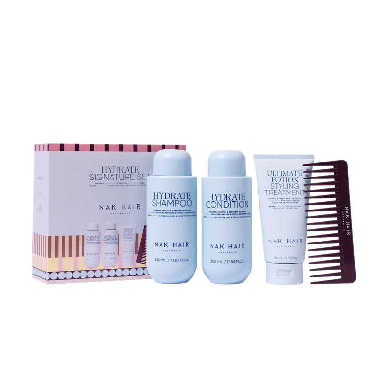 Hydrate Trio with Bonus Hair Signature Comb