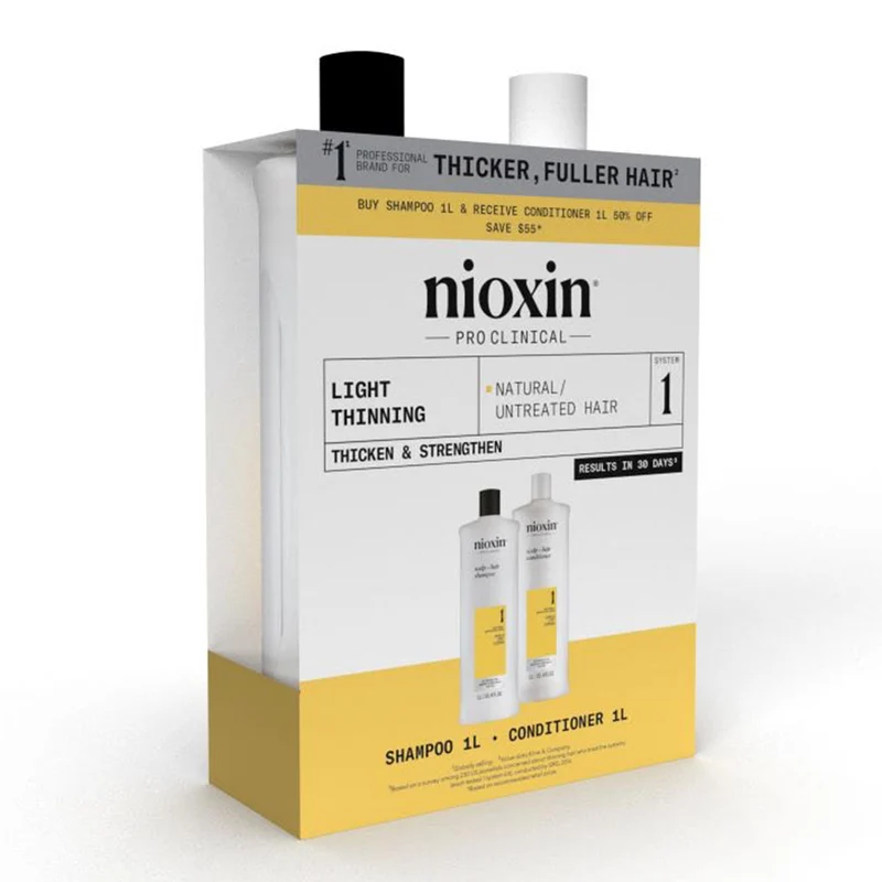 Scalp + Hair Thickening System 1 Shampoo + Conditioner 1L Duo
