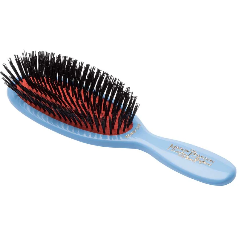 SB4 Pocket Sensitive Fine Boar Bristle Hairbrush – Blue