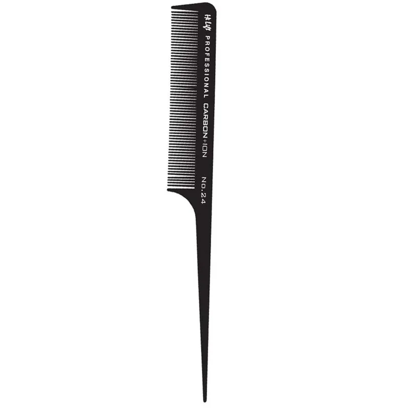 Carbon + Ion Plastic Tail Comb #24