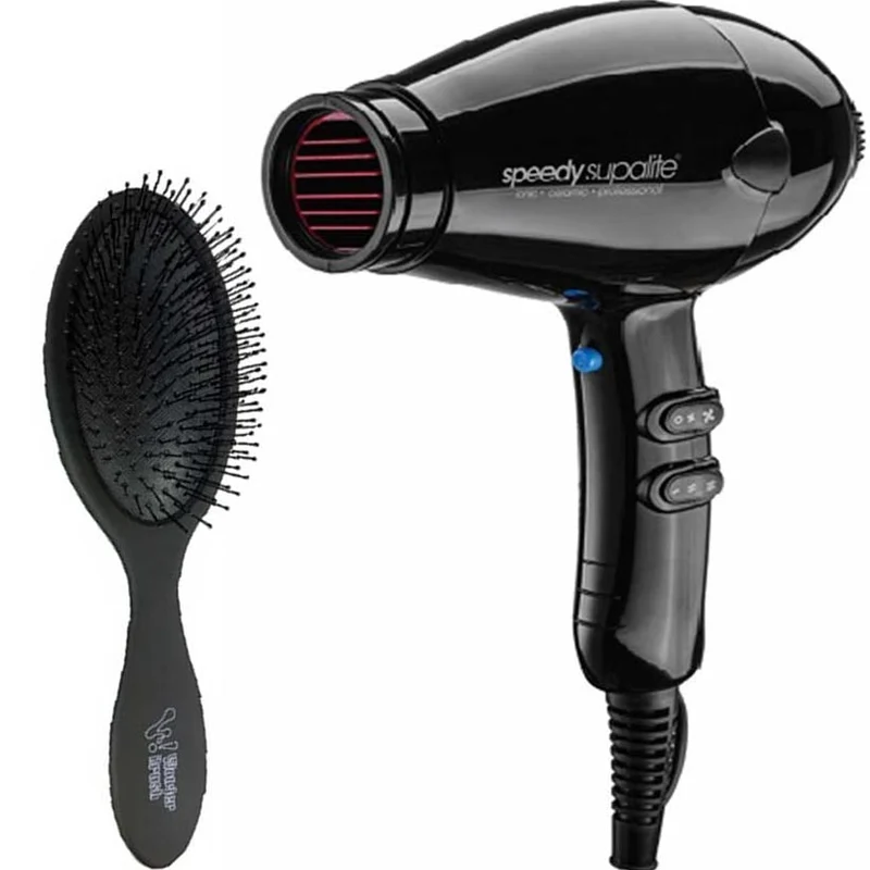 Supalite Ceramic Black Dryer & Brush Pack