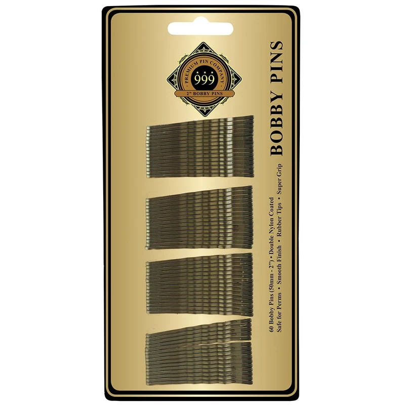 999 Bobby Pins 2" 60pc - Bronze