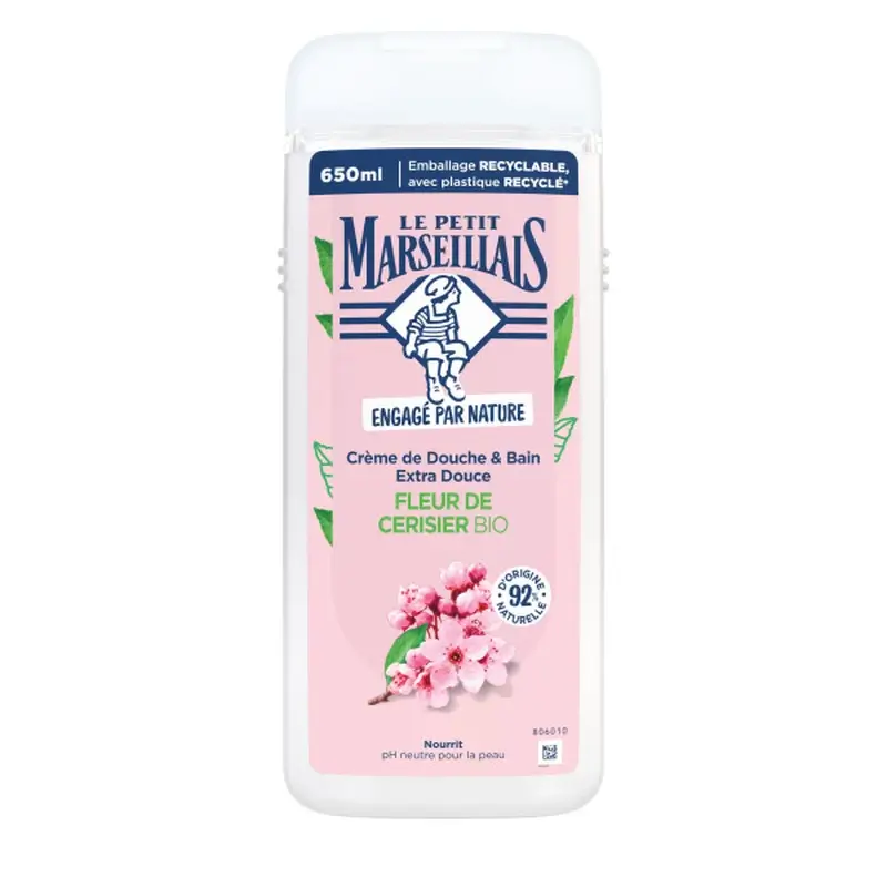 Le Petit Marseillais Extra Gentle Organic Cherry Blossom Shower Cream, 650 ml