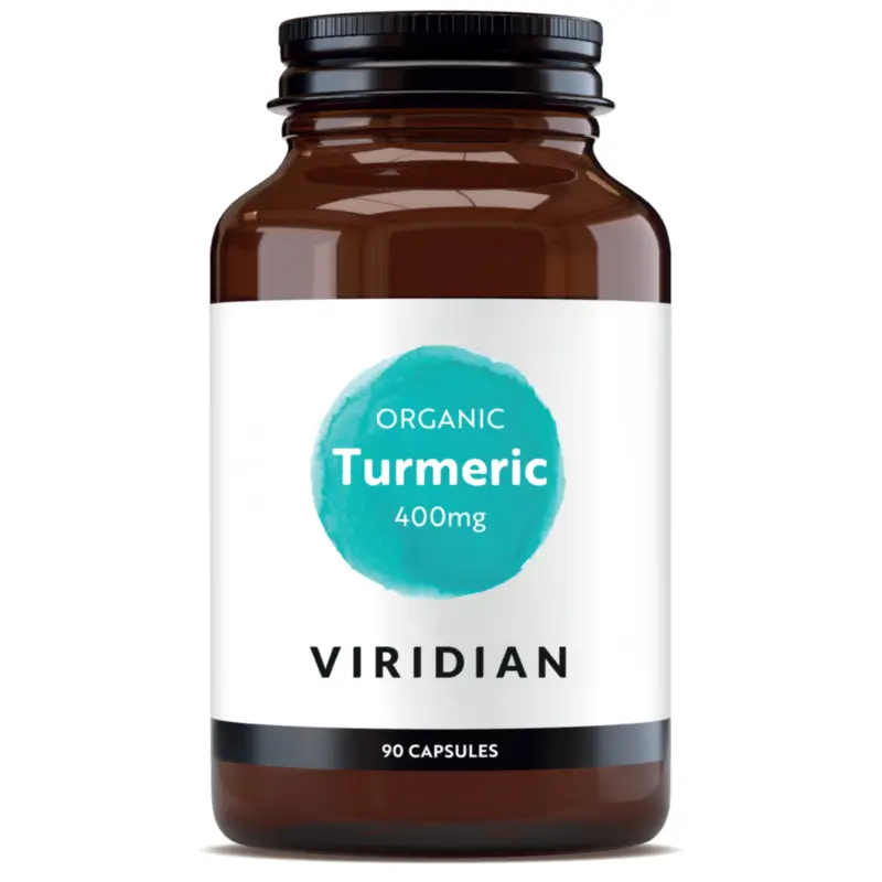 Viridian Organic Turmeric 400 mg, 90 capsules