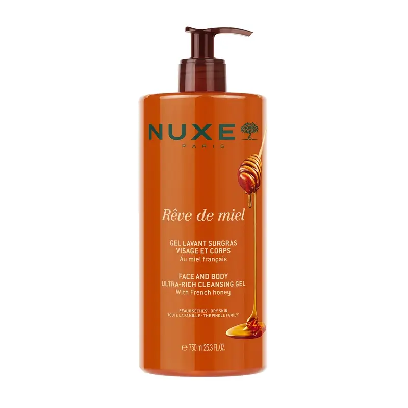 Nuxe Rêve de Miel Face and Body Cleansing Gel 750 ml