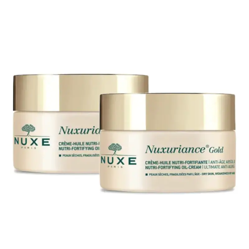 Nuxe Nuxuriance Gold Nourishing and Fortifying Cream-Oil, Pack of 2 x 50 ml
