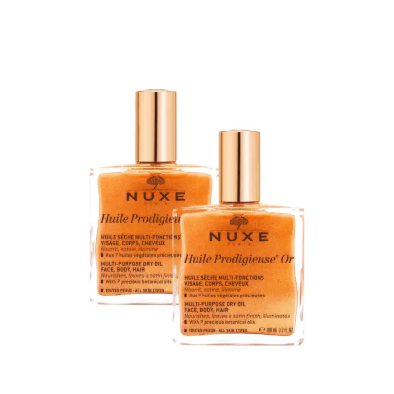 Nuxe Huile Prodigieuse Or Dry Oil, Pack of 2 x 100 ml
