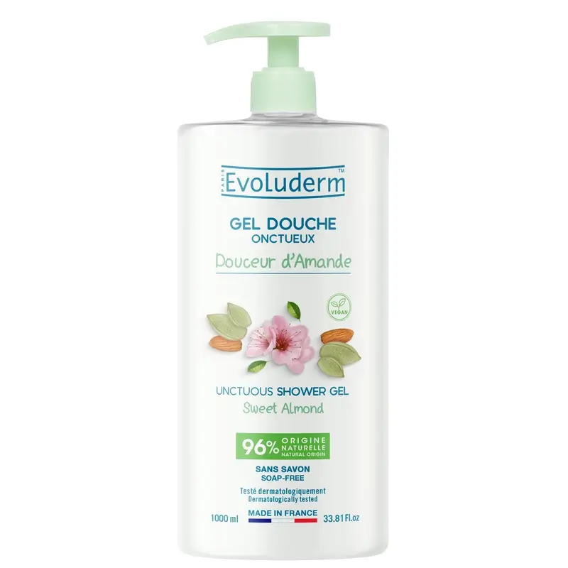Evoluderm Sweet Almond Shower Gel, 1000 ml