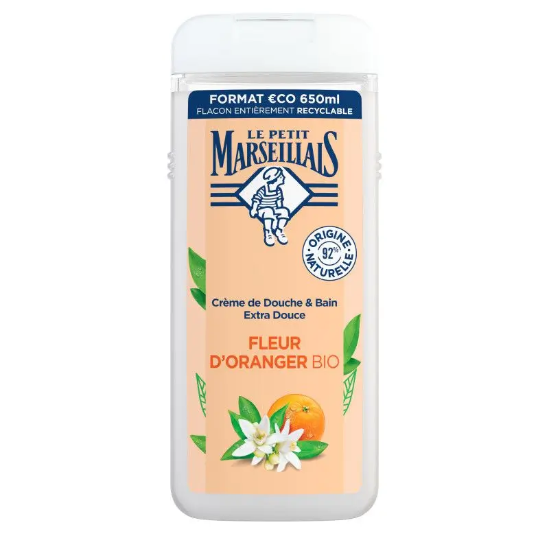 Le Petit Marseillais Extra Gentle Body Shower Gel, Organic Orange Blossom , 650 ml