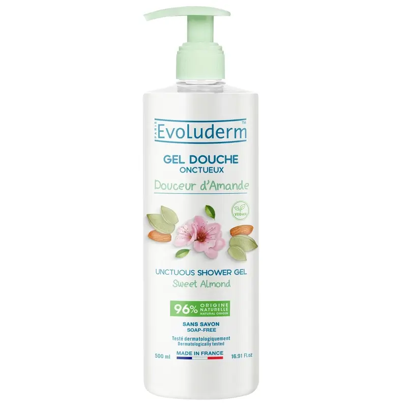Evoluderm Sweet Almond Shower Gel, 500 ml