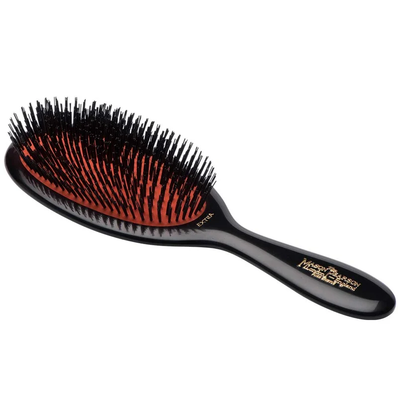 B2 Small Extra Stiff Boar Bristle Hairbrush – Dark Ruby
