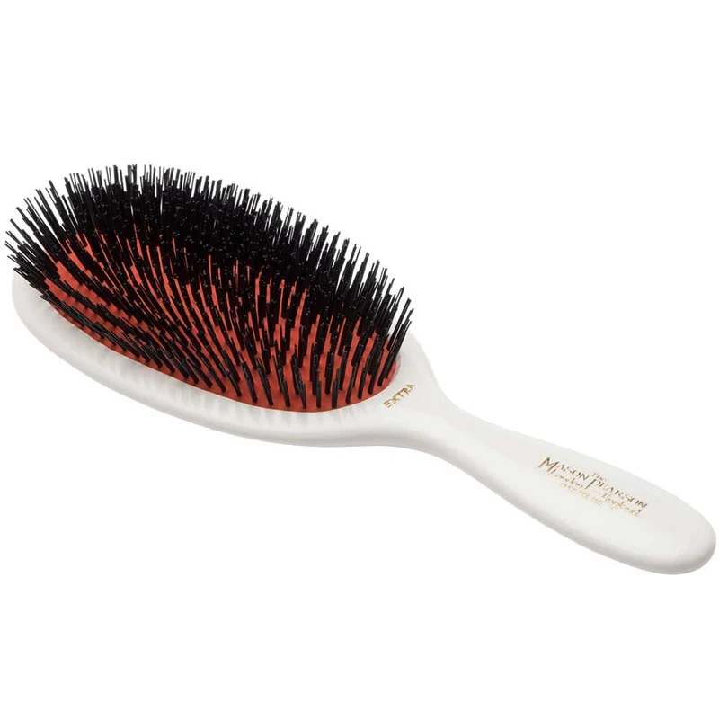 B1 Large Extra Stiff Boar Bristle Hairbrush – Ivory