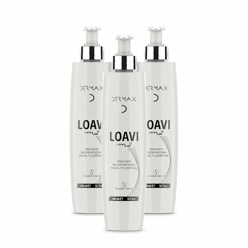 Dermax Loavi M2 Face and Body Emulsion, Pack of 3 x 500 ml