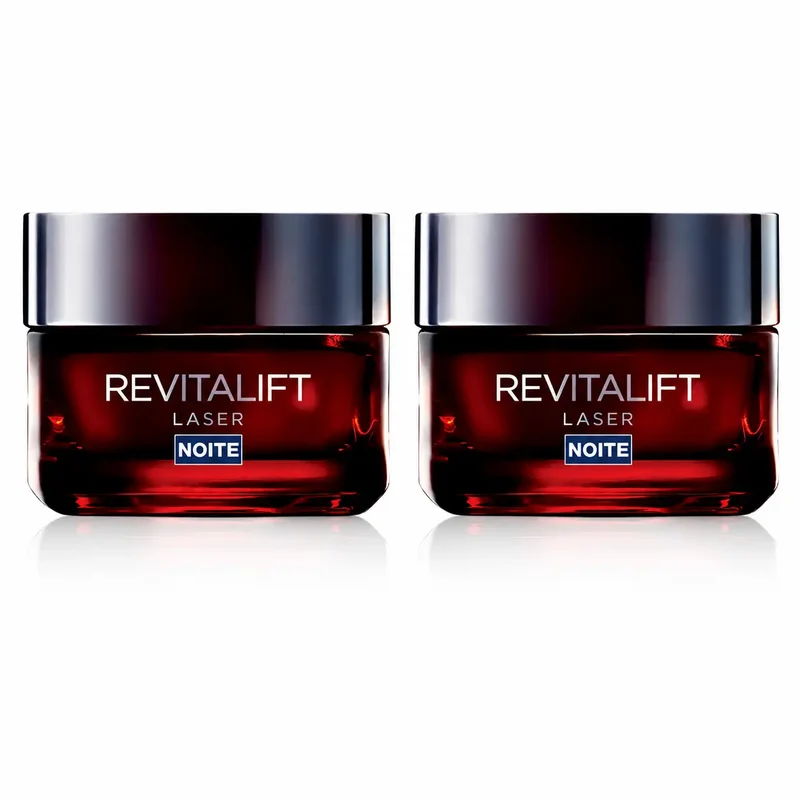 L'Oréal Paris Revitalift Laser Triple-Action Anti-Ageing Night Cream, Anti-Wrinkle and Multi-Correction, 50 ml, pack of 2