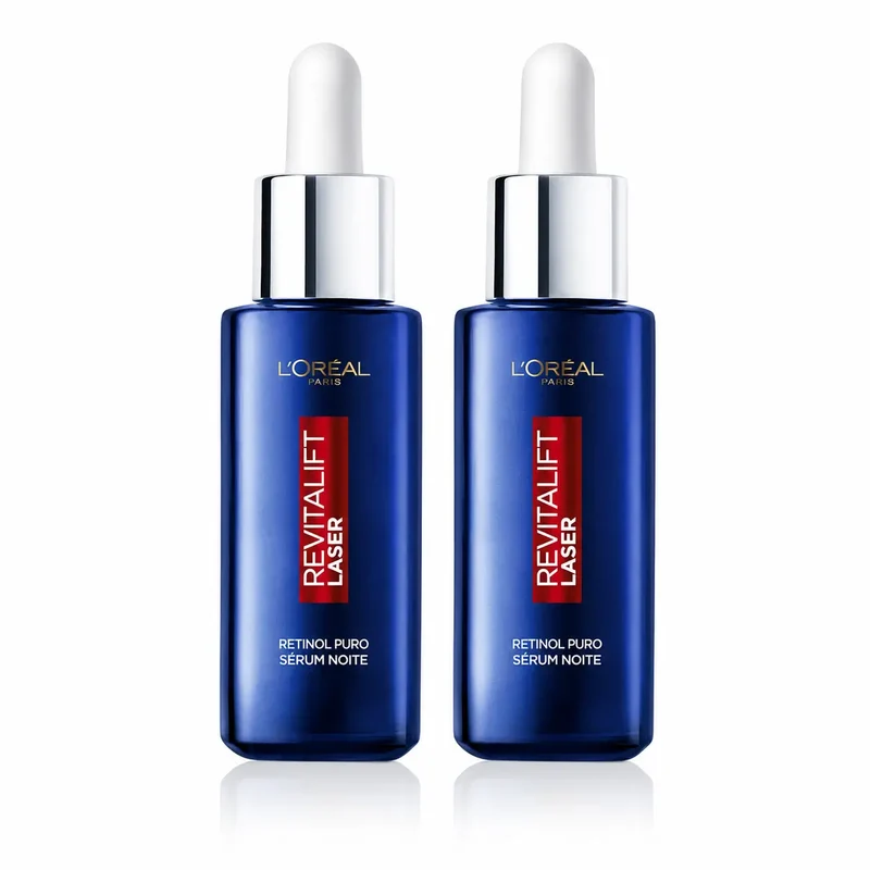 L'Oréal Paris Revitalift Laser Night Serum Pure Retinol Deep Wrinkles , pack 2