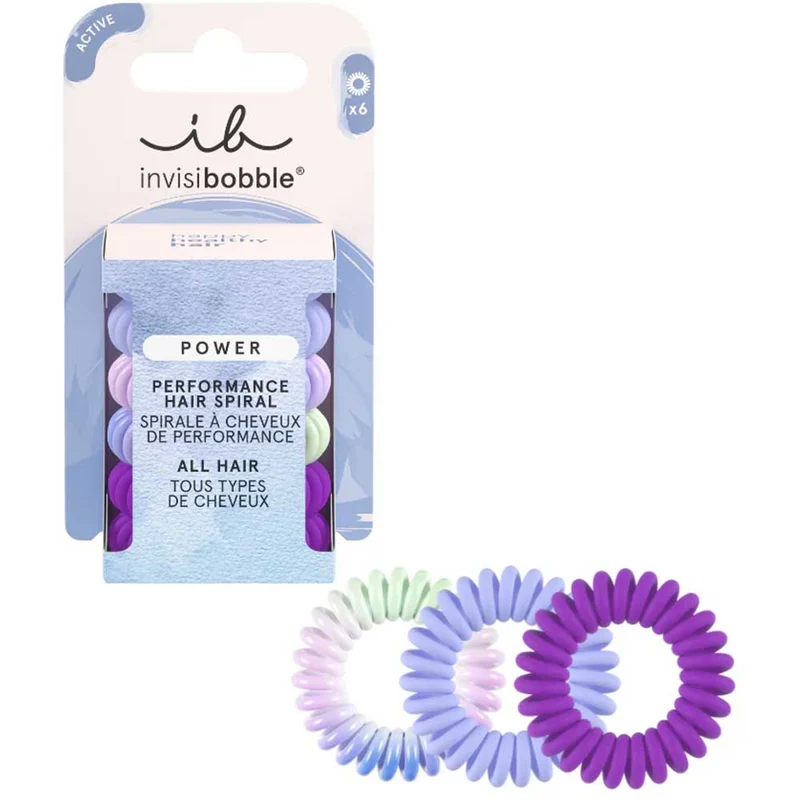 Power Hair Spiral Hair Ties Gym Jelly 6pc