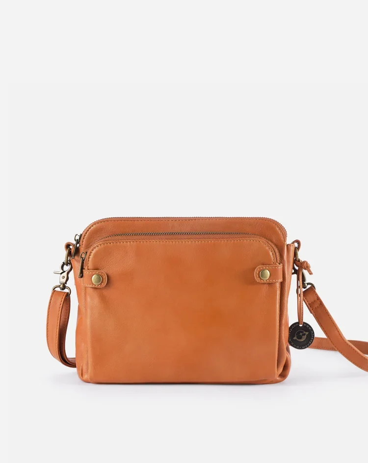 Stilfuld Lædercrossbody Taske med Plads