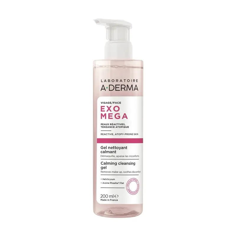 A-Derma Exomega Soothing Facial Cleansing Gel, 200 ml