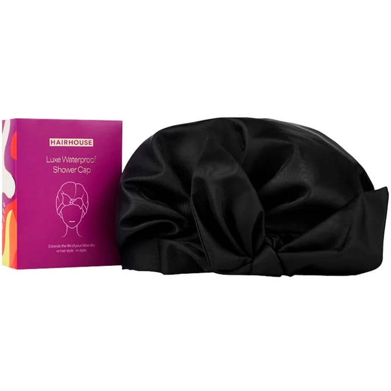 Luxe Waterproof Shower Cap - Black